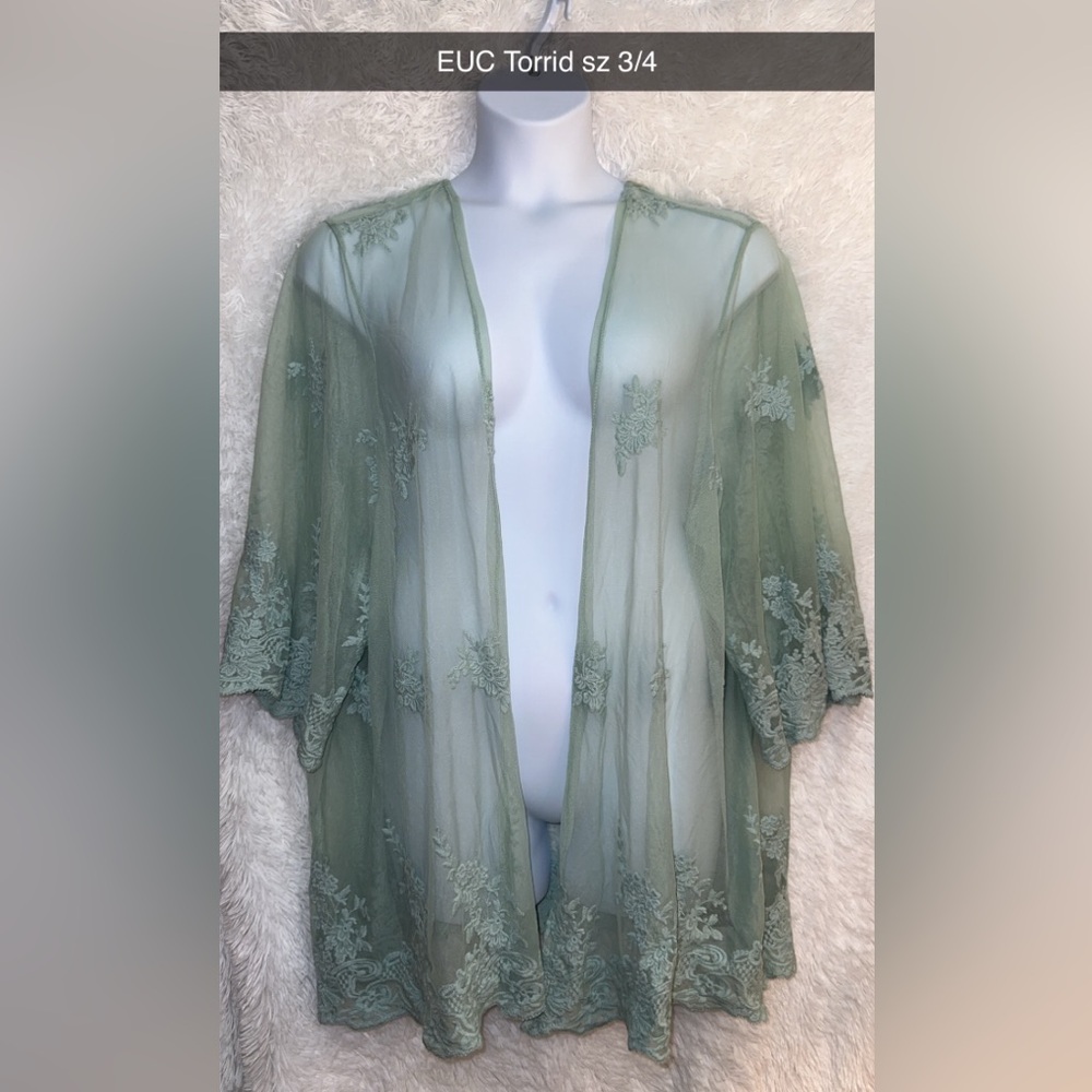 EUC Torrid lace kimono